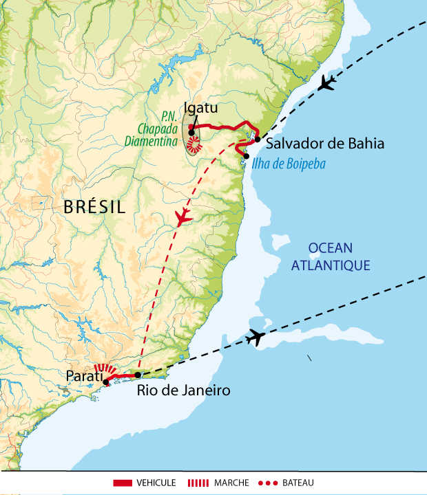 Itinéraire Chapada Diamantina et Costa Verde