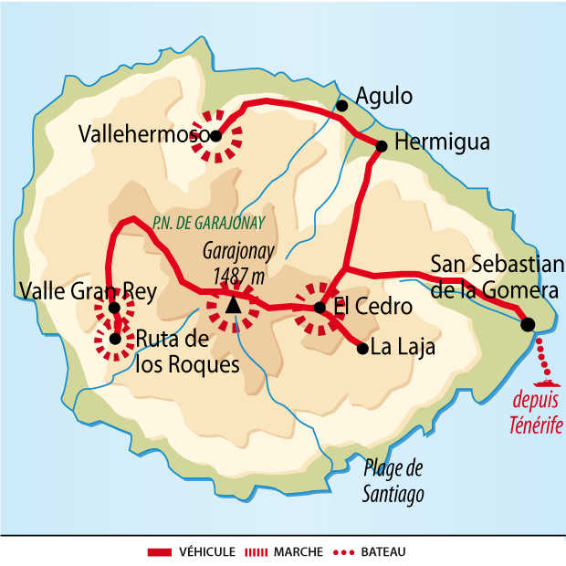 Itinéraire Trek itinérant à la Gomera