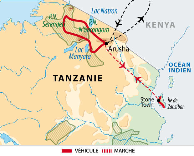caret Tanzanie - Safari en Tanzanie et découverte de Zanzibar  KTAZAF