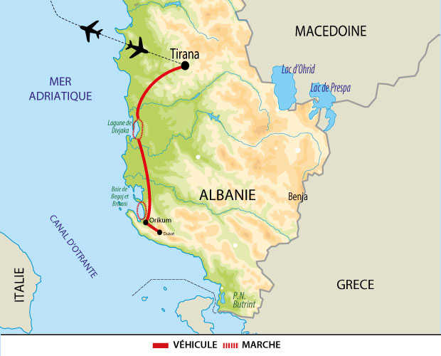 carte albanie