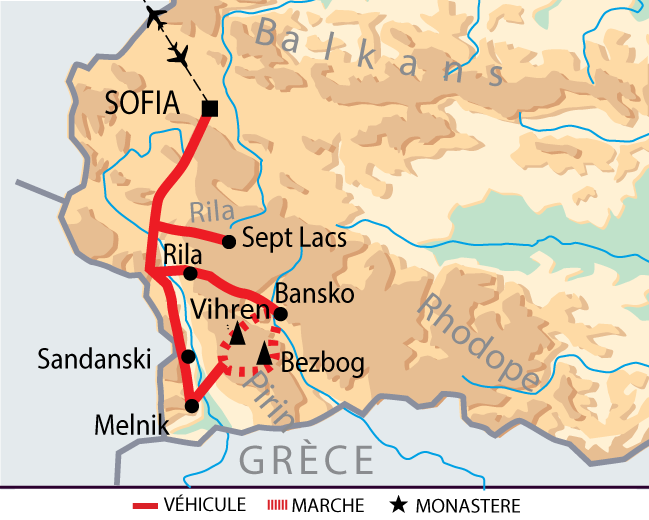 Itinéraire Randonnée dans le Pirin sauvage