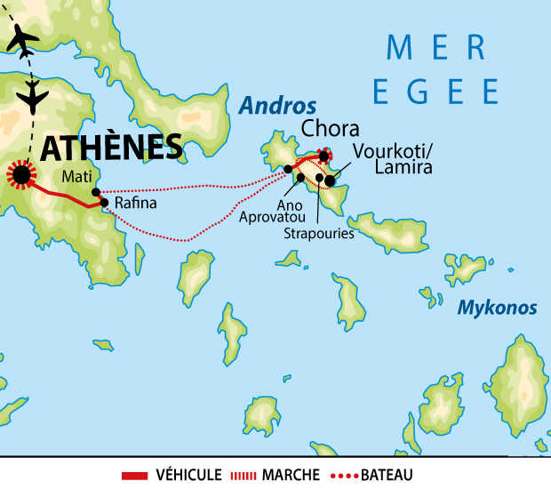 carte circuit en Grèce BGANDR