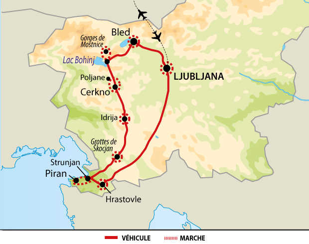 carte circuit en slovénie ESLOM