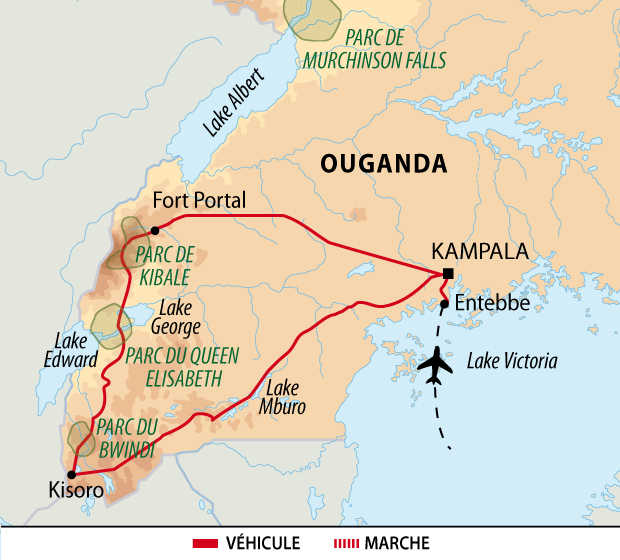 Carte circuit Ouganda