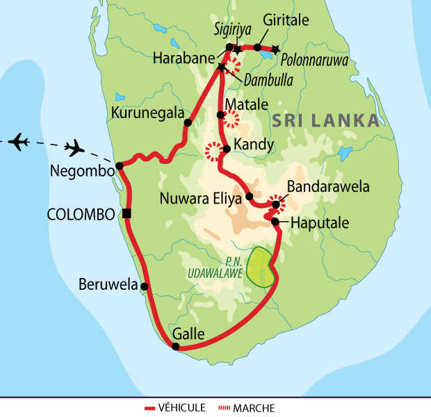 Itinéraire L'essentiel du Sri Lanka