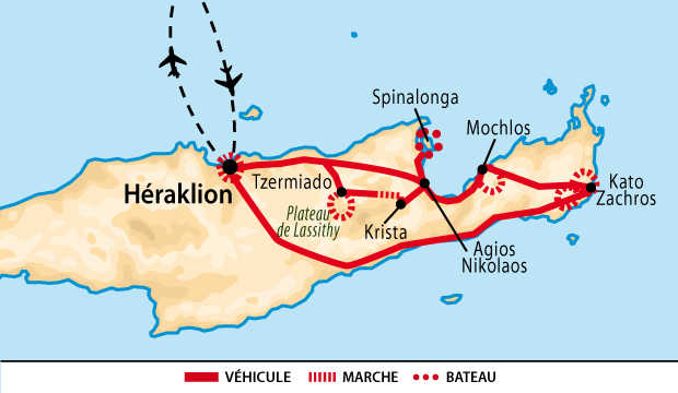 carte Crète de l'est