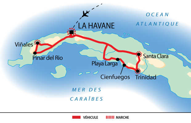 Carte des randos cubaines