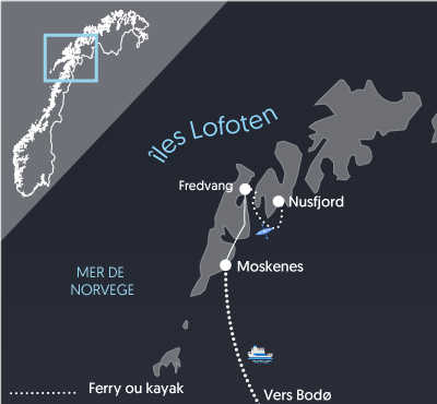 Carte itinéraire Norvège