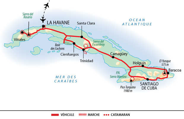 Carte voyage Cuba Grands Toits