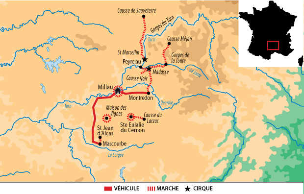 Carte Voyage France Aveyron