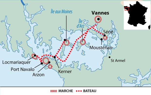 Carte Voyage France Bretagne Liberte Golfe du Morbihan