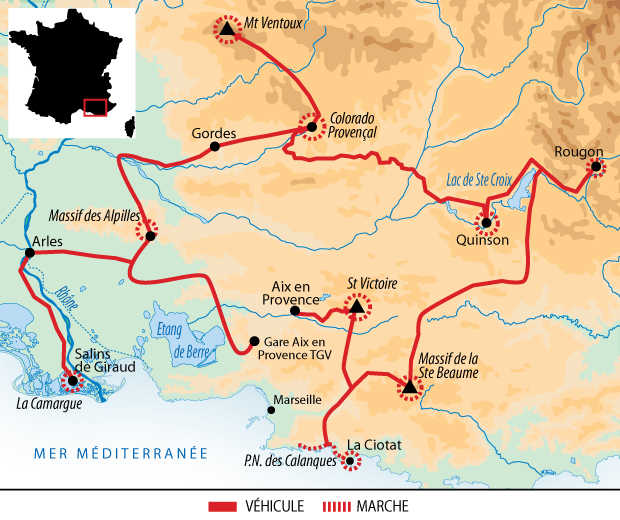 Carte voyage France Provence