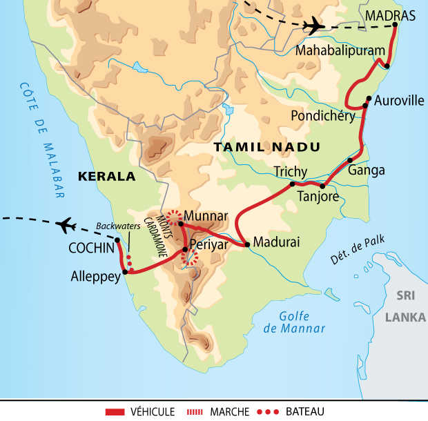 Carte voyage Inde