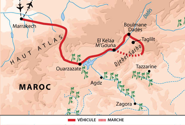 Carte Voyage Maroc Djebel Saghro