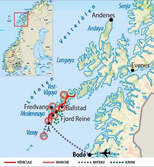Itinéraire Multi-activité dans les îles Lofoten
