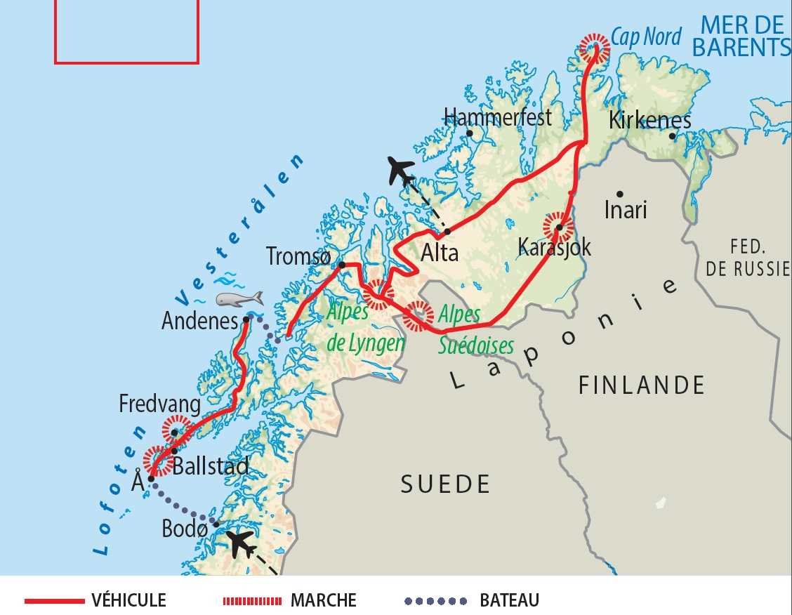 Itinéraire Laponie, Cap Nord et îles Lofoten