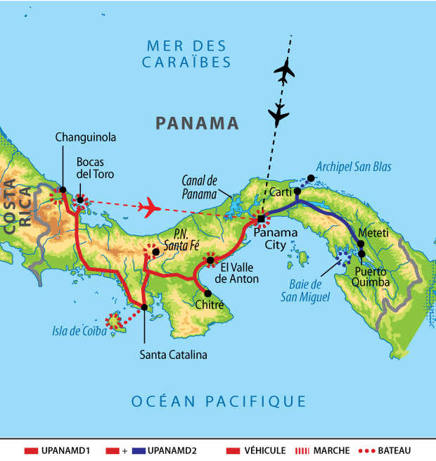 Carte voyage Panama
