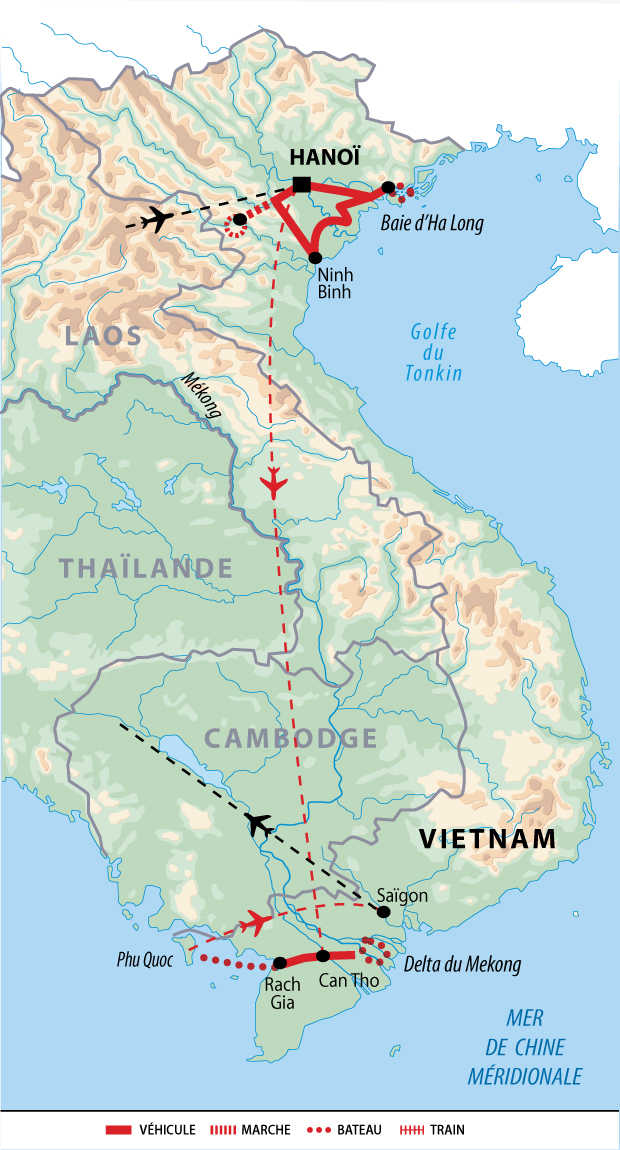 Carte voyage Vietnam Famille