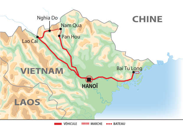Carte voyage Vietnam Nord Rencontres