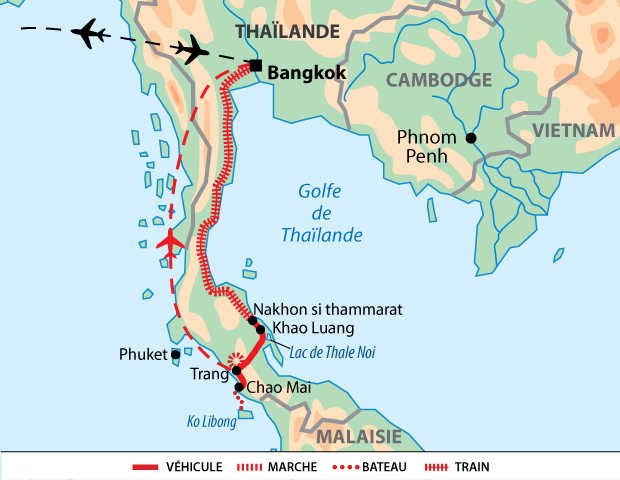 Itinéraire Balade en Thaïlande du sud