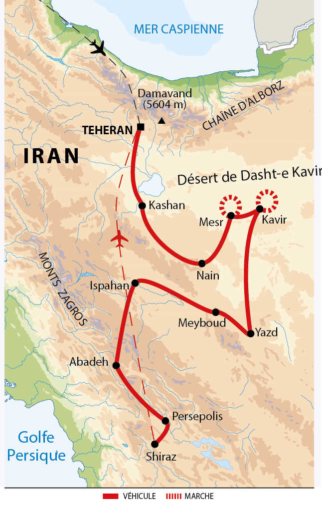Itinéraire Déserts et trésors de Perse