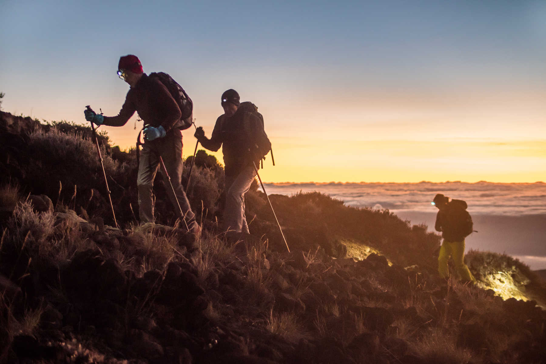 Ascension du Piton des Neiges à l'aube