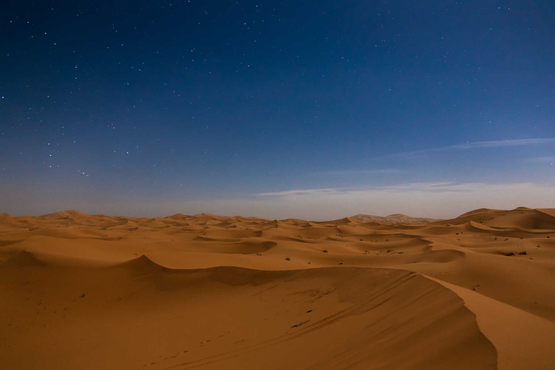 Etoiles sur le désert du Sahara