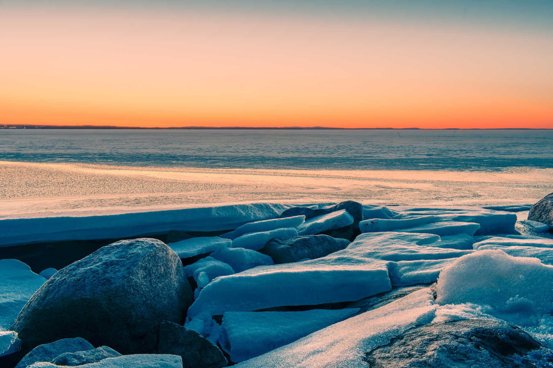 Finlande lac de Näsijärvi hiver