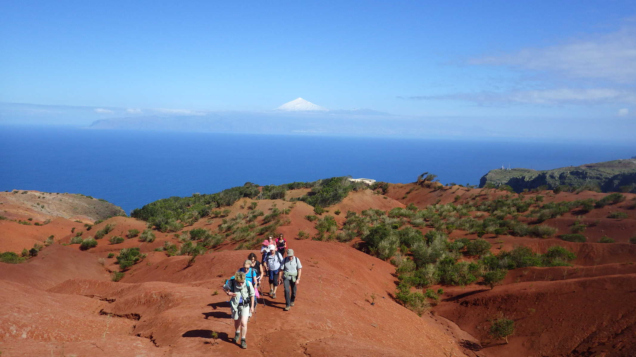 Groupe de randonneurs sur l'île de la Gomera