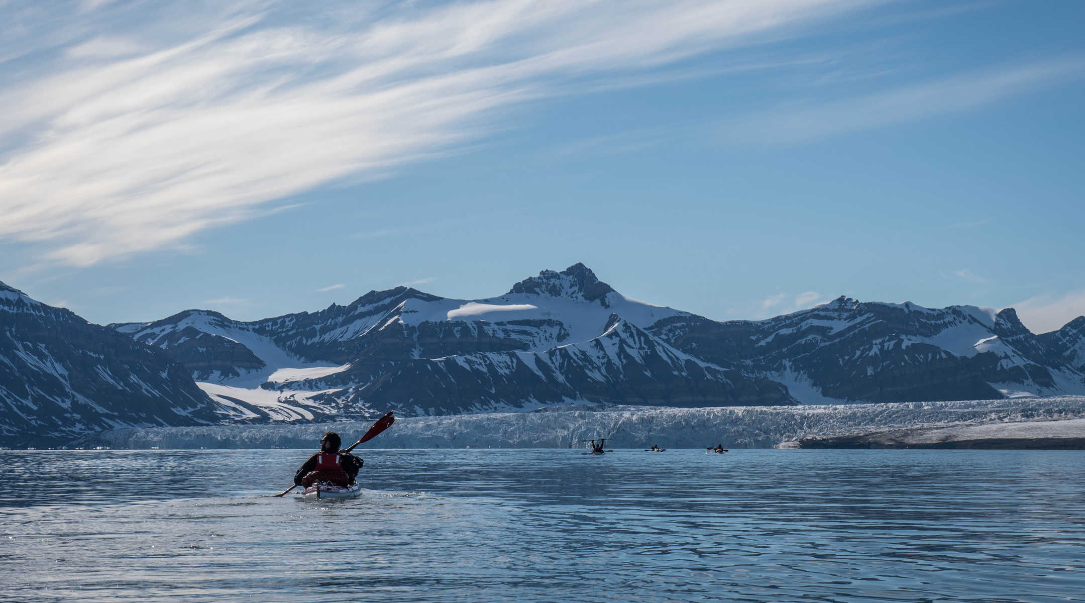 Kayak de mer en Arctique en été, Svalbard