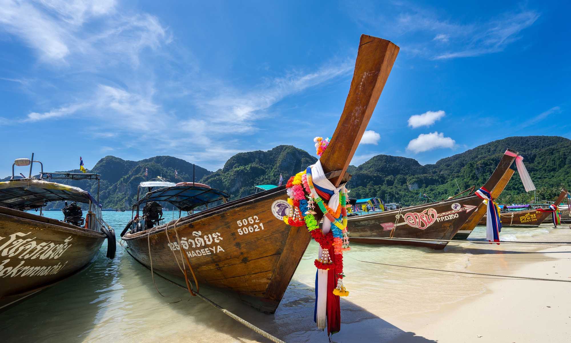 Long Tail Boat sur les plages du sud Thaïlande