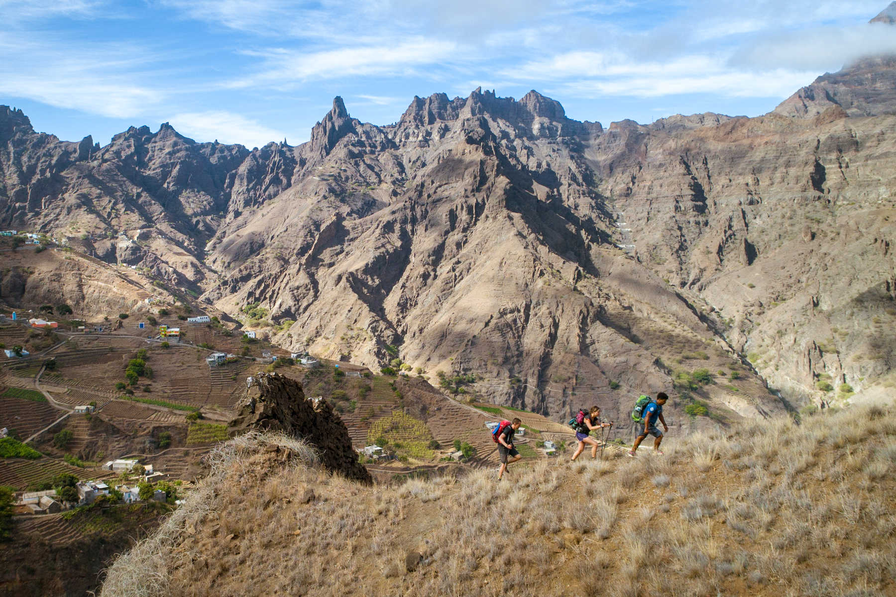 Paysages de la vallée d'Alto Mira à Santo Antao