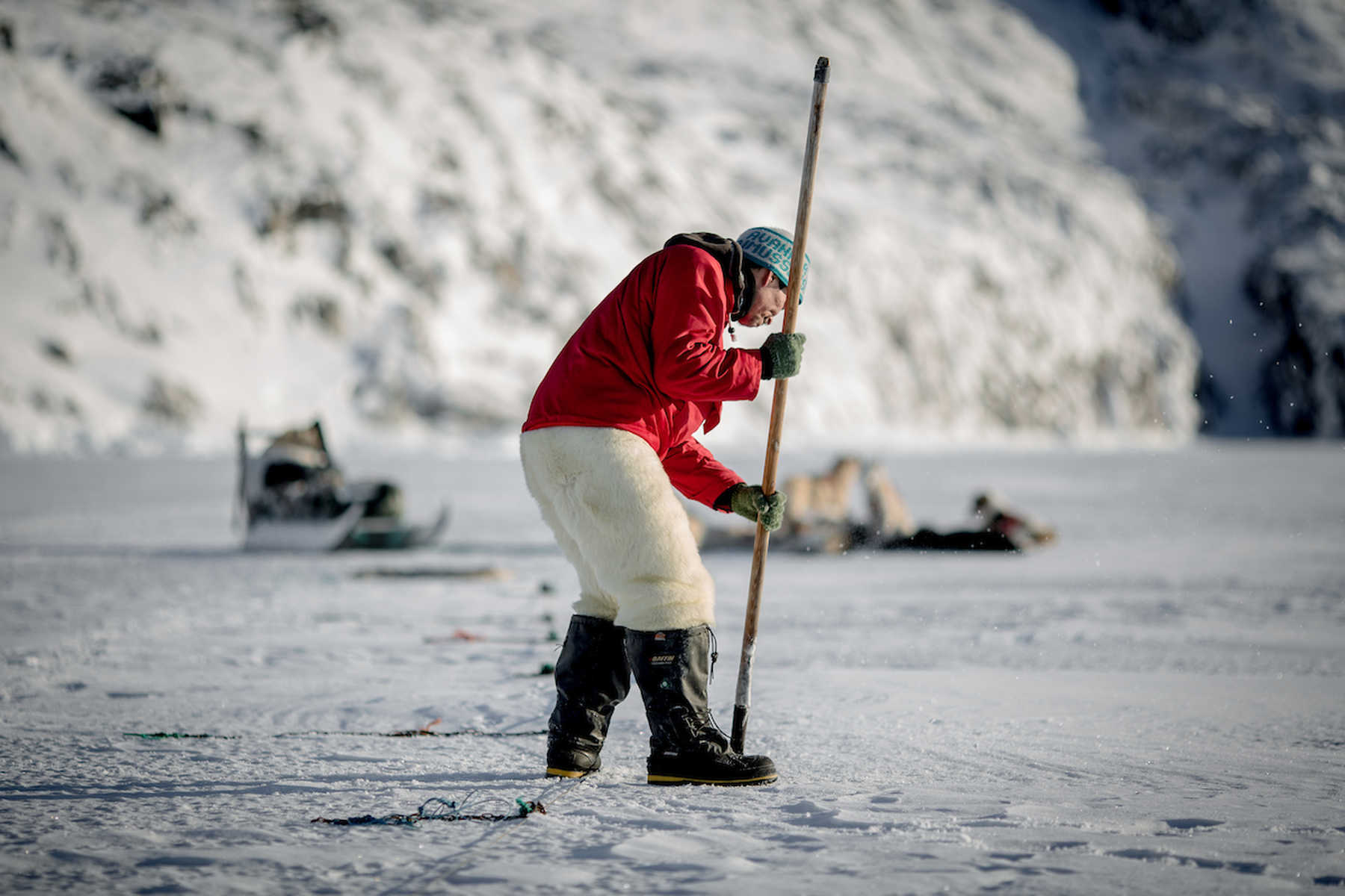 Pêche sous la glace au Groenland