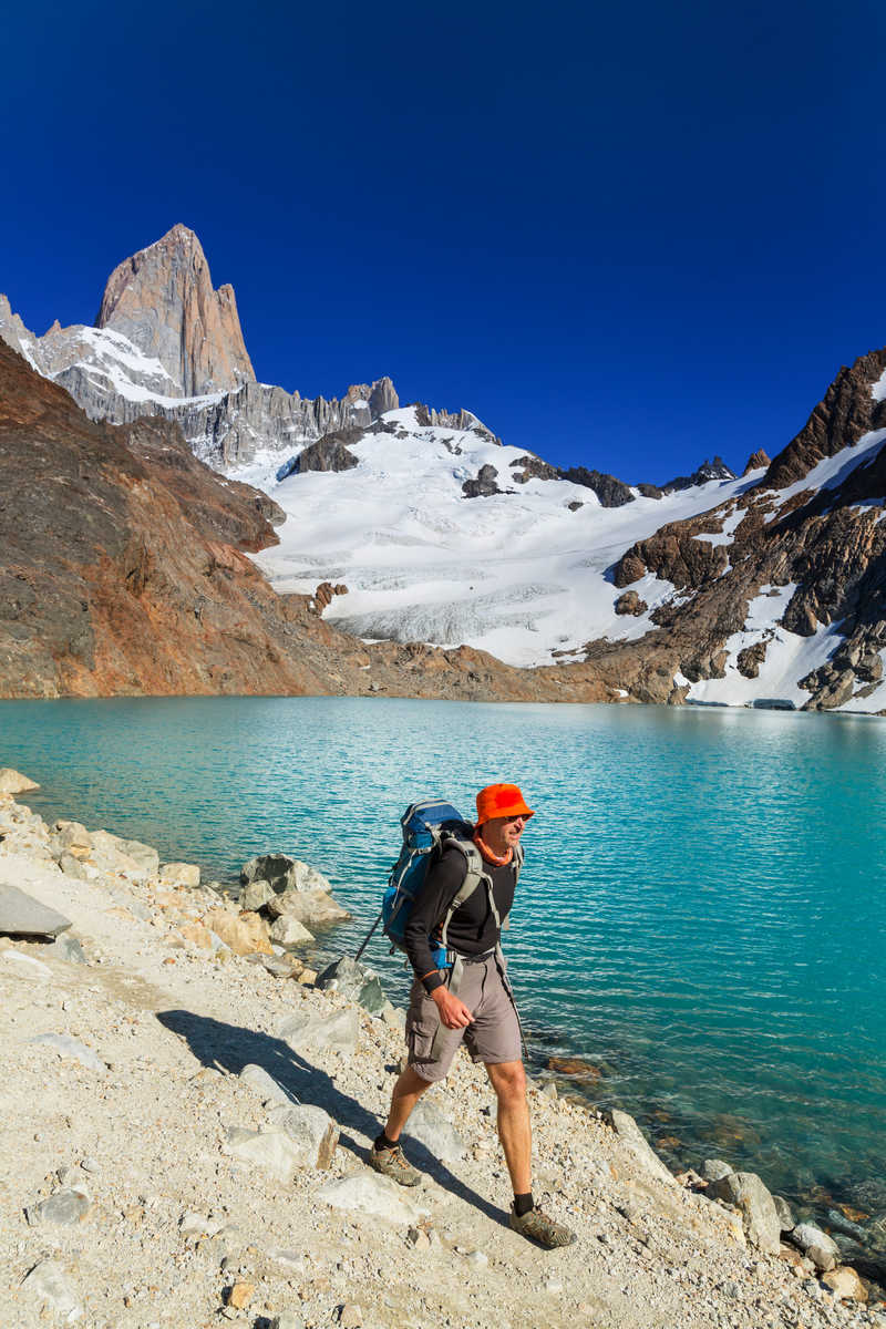 Randonneur en Patagonie