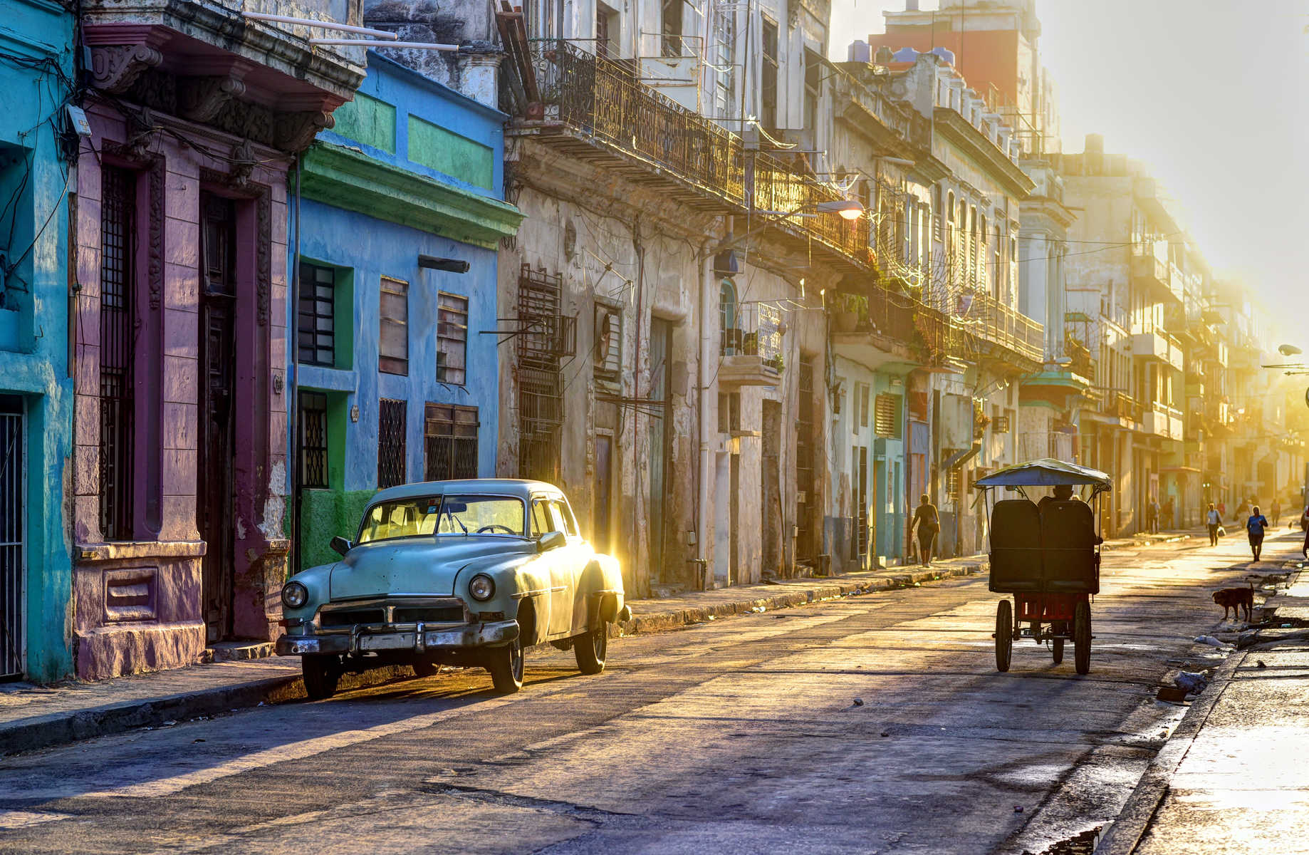 Rue colorée de La Havane