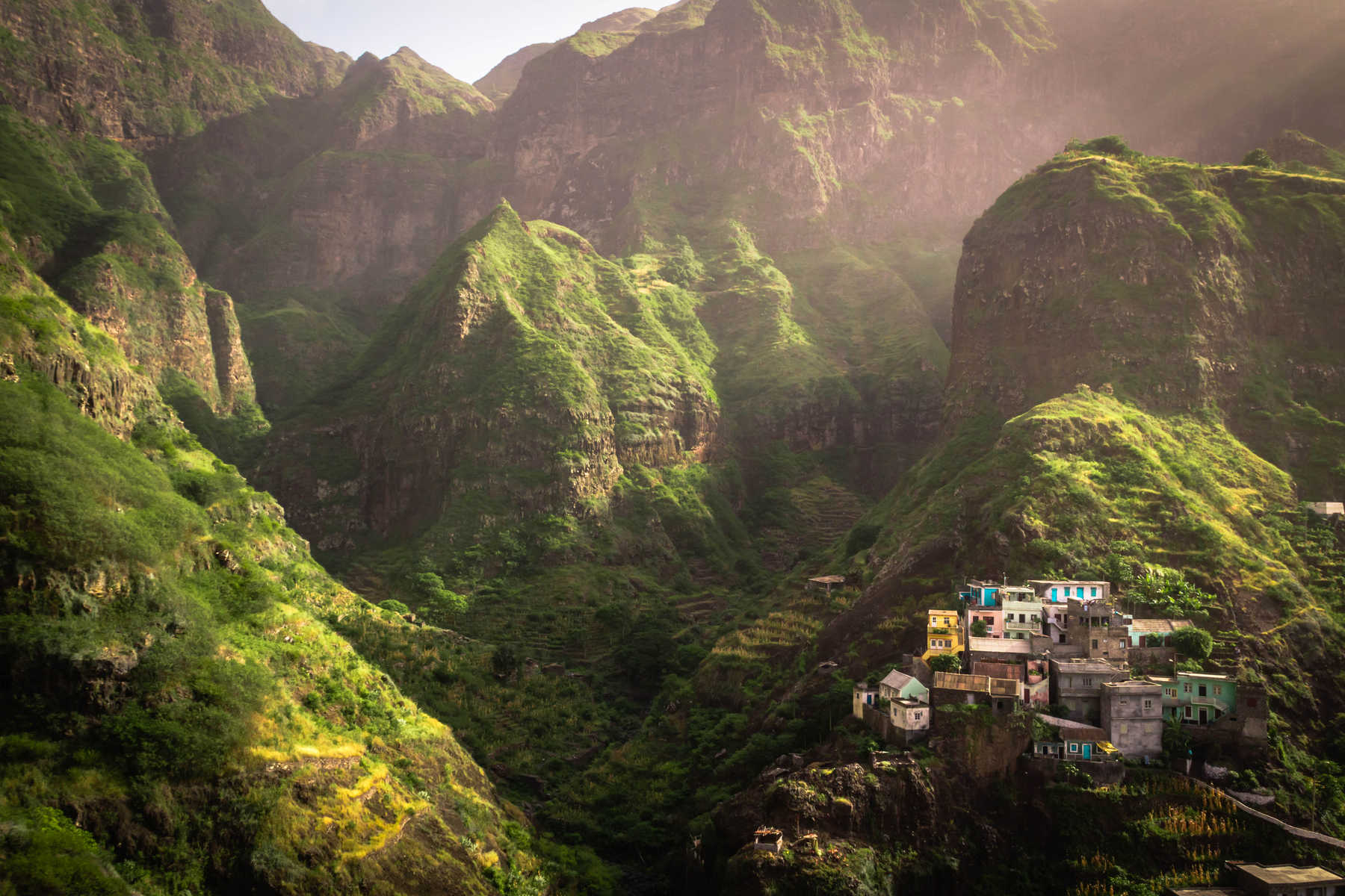 Village perché de Fontainhas à Santo Antao au Cap Vert