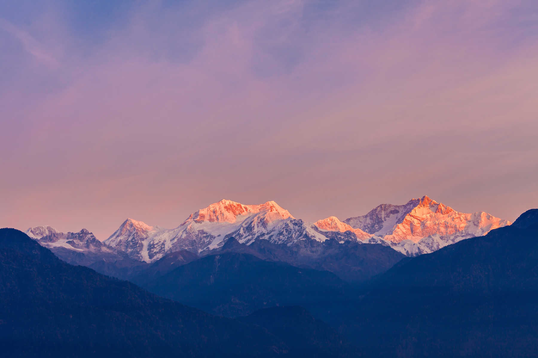 Vue sur le Kangchenjunga au Népal