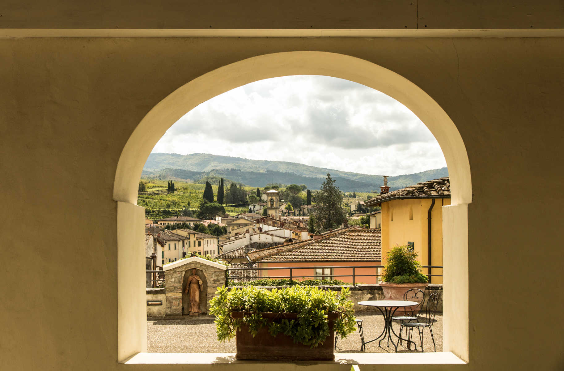 Vue sur le village de Greve in Chianti