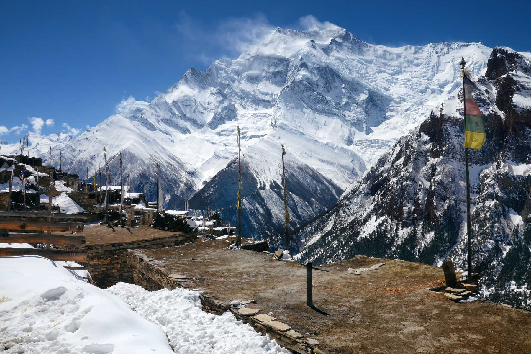 Vue sur les Anapurnas au Népal