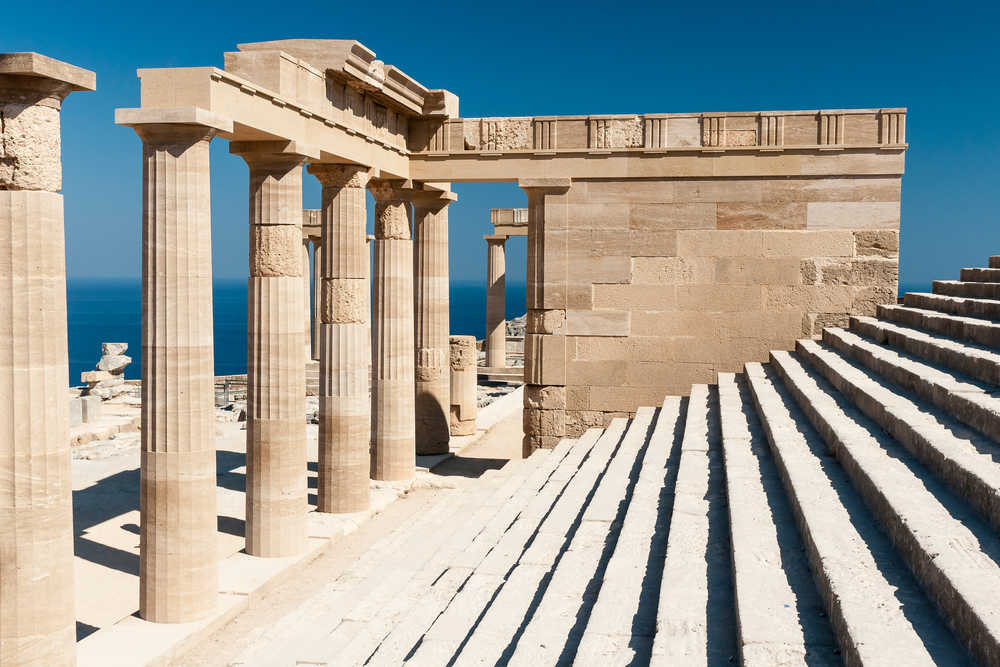 Acropole de Lindos en Grece