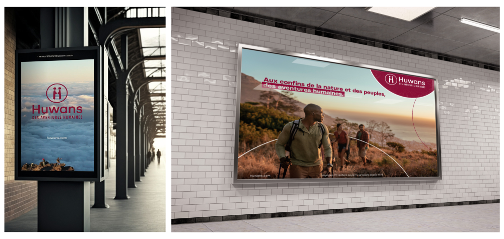 Affichage Huwans gare et métro parisien