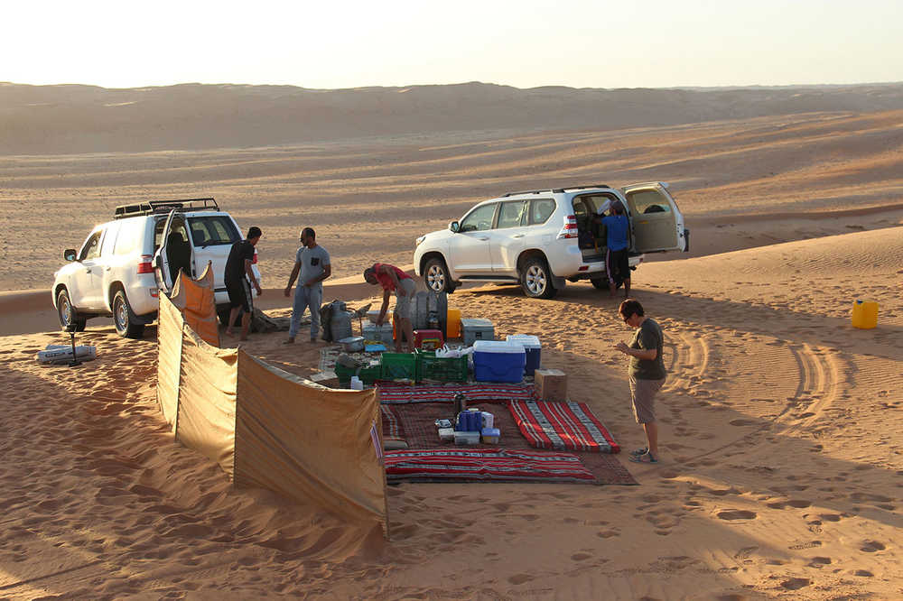 Bivouac dans le désert à Oman