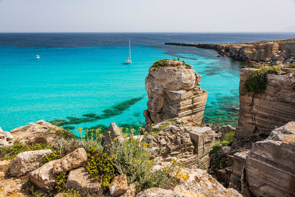 Cala Rossa à Favignana, îles Egades