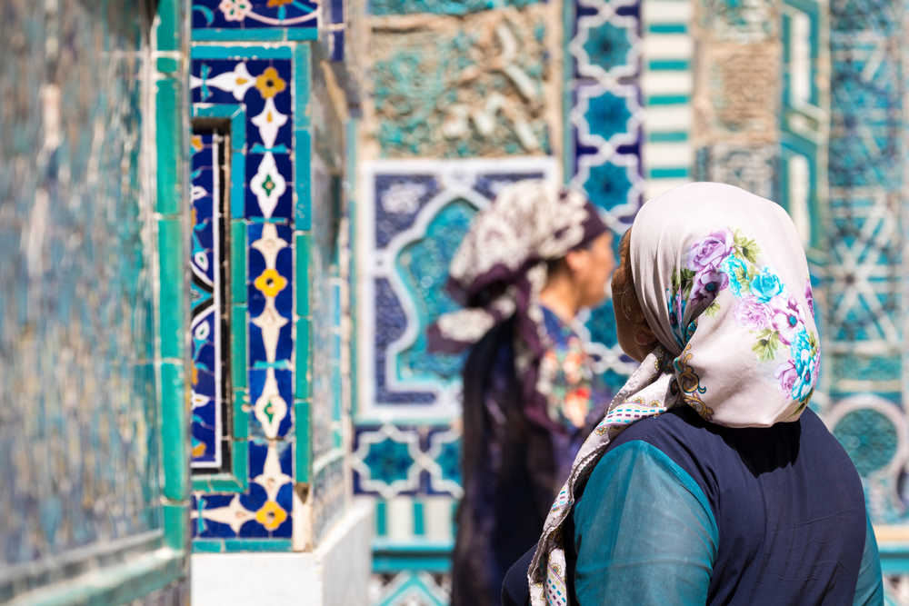 Cimetière sacré historique de Shahi Zinda à Samarkand, Ouzbékistan.