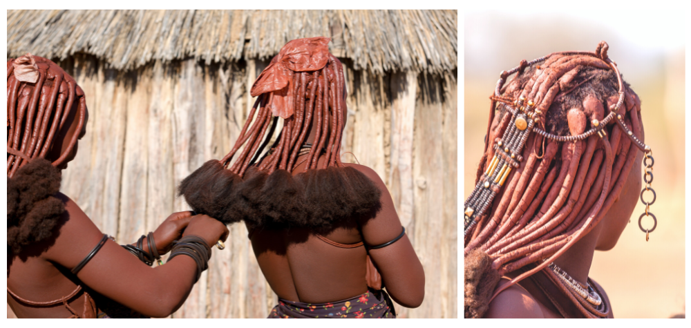 Coiffure traditionnelle du peuple Himba en Namibie