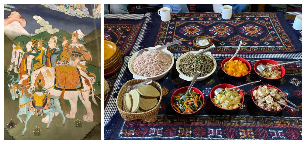 Gastronomie et peinture religieuse Bhoutan BLOG