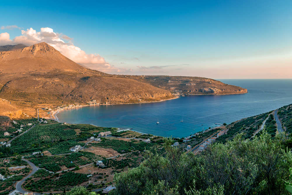 Golf de Oitilo et la baie de Limeni en Grèce