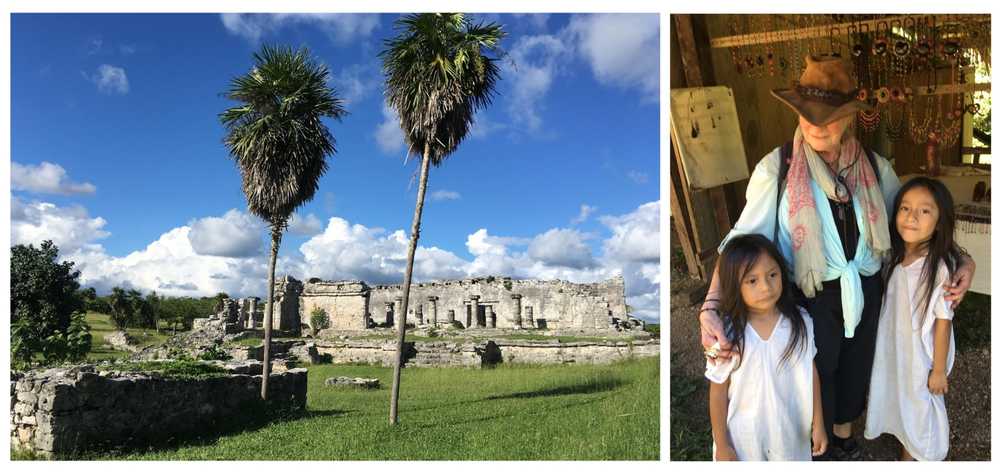 Grand palais, ruines mayas à Tulum et portrait de Nathalie notre voyageuse