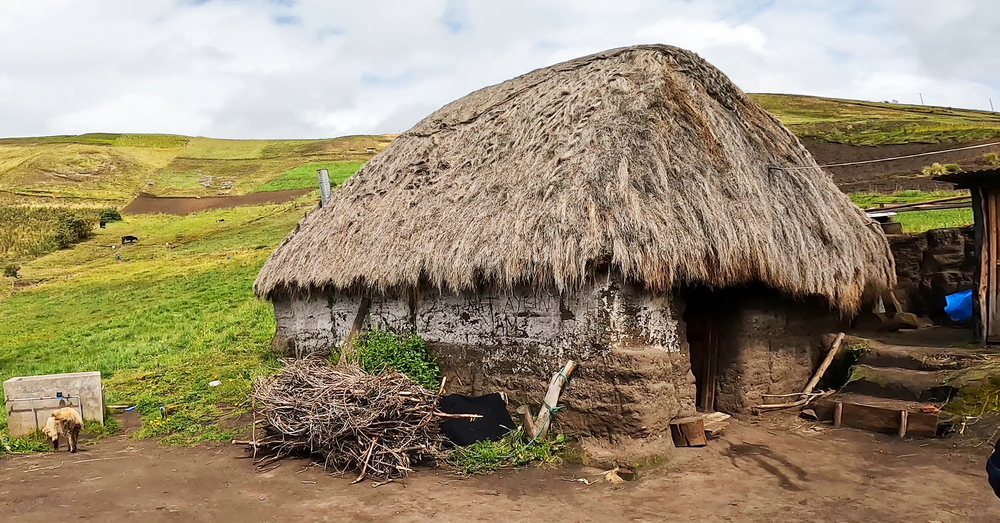 Habitat  traditionnel en Equateur