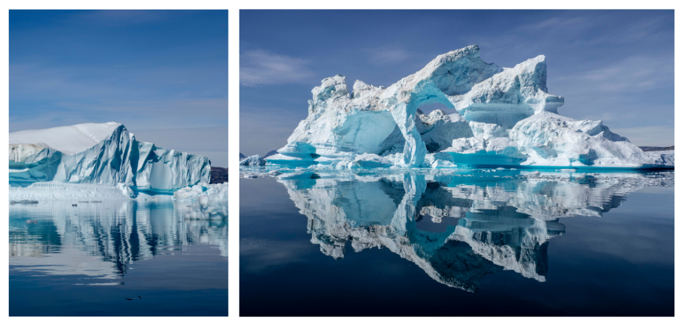 Icebergs dans la baie, Groenland